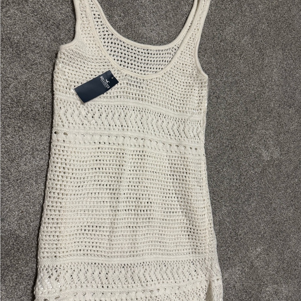 Hollister Cream Crochet Tank Top